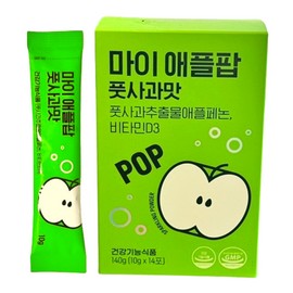 Apple Phenone Diet My Apple Pop Green Apple Flavor, 14 Packets for 14 Days / 애플페논 다이어트 마이애플팝 풋사과맛 14일분 14포