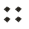 Pack of 4 Metal Hinges 40 x 40 mm Black