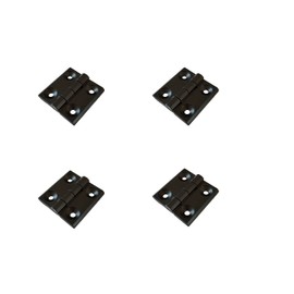 Pack of 4 Metal Hinges 40 x 40 mm Black Folding Hinge Screw-On Hinges for Garden, Boat or Mechanical Engineering These Hinges are Versatile.