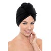 Texere Women's Bamboo Viscose Hair Towel (Tya, Black, U) Quick