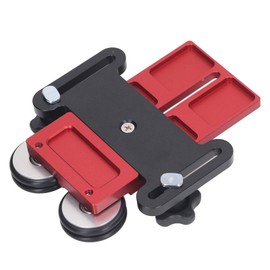 Eacam Thin Tablesaw Jig, Adjustable T Fixture for Woodworking, Aluminum Alloy Guide with Clear Scale, Stable Inward and Outward Adjustment, Easy Sliding Tenon Design, 30mm T