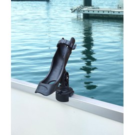 Brocraft Pontoon Boat Square Rail Rod Holder / Fishing Rod Holder for Square Mount-- Not Drilling Required