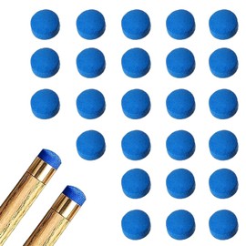 Ezranova 20 Pcs 10mm Pool Tips Snooker Tips,Leather Pool Cue Tips Billiard Tips,Snooker Cue Replacement Tips Pool Stick Tips,Blue Diamond Snooker Cue Tips,Cue Tips for Pool Cues and Snooker