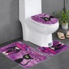 3PCS Witch Pattern Polyester Toilet Mat Carpet Non slip Bath