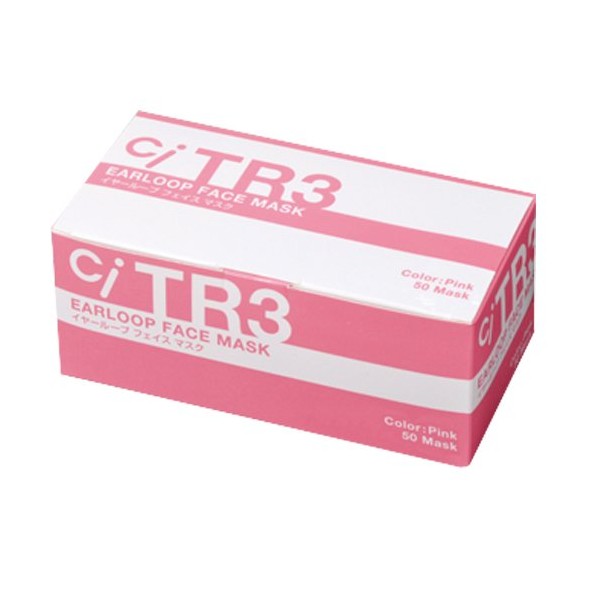 TR3 Mask (Pink) Regular Size [94 X 175 mm] 1 Box (50 Piece)