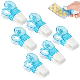 6 Tablet Dispensers, Pill Popper for Blister Packs, Portable Pill Taker for Elderly, Easy Push Pill Remover, Medication Management Tool