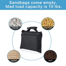 Sandbags 8 Packs, Sandbag Weights for Backdrop Stand Sandbags, SandBag for Weight, Weight Bags with Zipper and Buckle Straps for Support Heavy Duty Light Stand