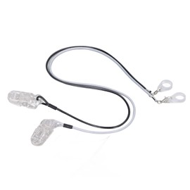 2pcs Sound Amplifier Clip Rope Nylon Monaural Sound Aid Protective Strap Black Grey