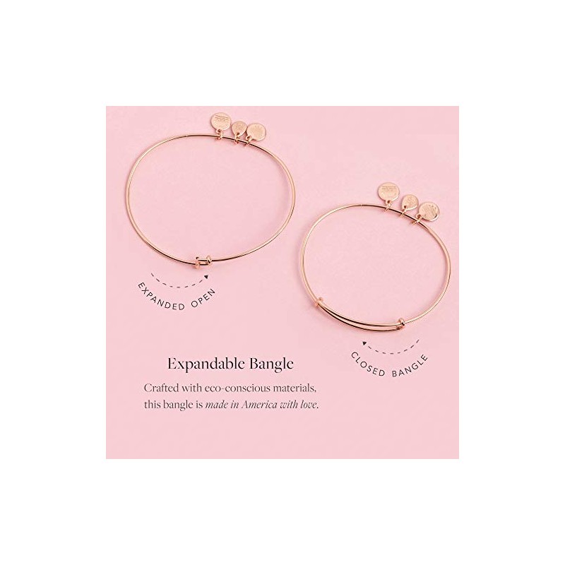 Alex and Ani Birthstones Expandable Bangle for Women, Light Siam