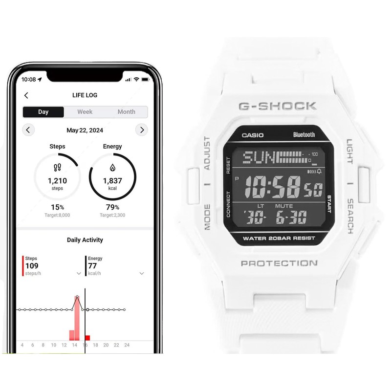 Casio Watch GD-B500-7ER, White, Modern