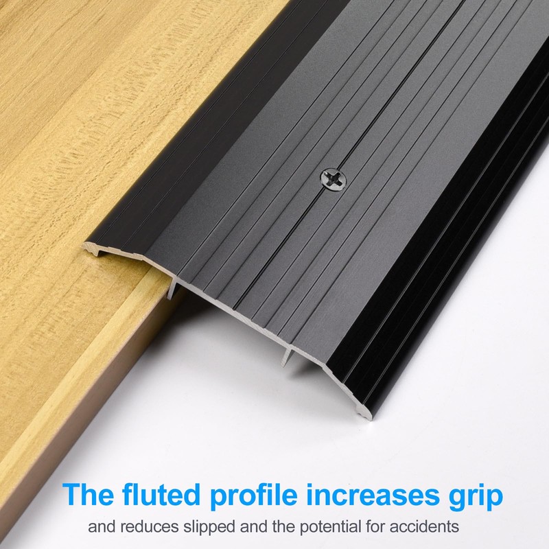Orechic 4″Wide Sturdy Thicken Aluminum Threshold Strip, Stylish Floor Transition