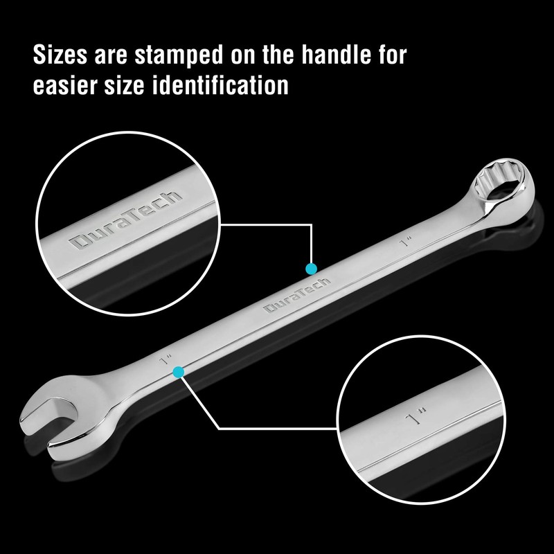 DURATECH Long Pattern Combination Wrench Set, SAE, 5-Piece, 1" to