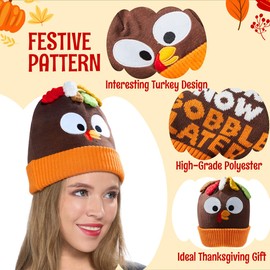 Giggling Getup JOYIN Thanksgiving Turkey Hat, Turkey Beanie Hat for Women & Men,Thanksgiving Beanie Hats Party Hats, Accessories & Carnival Cosplay, Party Favor Supplies