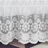 DREFEEL Lace Trimmed Elastic Bed Wrap, Easy Fit Dust Ruffle