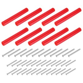 MECCANIXITY 72pcs Electrical Outlet Spacers Extender Kit Include 24pcs 76mm Switch Receptacle Screw Spacers and 48pcs 1-1/2 Inch 6-32 Thread Flat Head Long Socket Screw