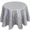 Christmas Snow Tablecloth Grey 160 cm Round