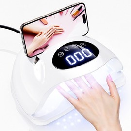 NICEUN Pro UVLED gel nail lamp 80W high output smart sensor 4-speed timer X17, 1 pc, white / NICESUN 프로 UVLED 겸용 젤네일 램프 80W 고출력 스마트센서 4단 타이머 X17, 1개, 화이트