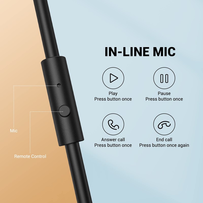 OneOdio Aux Cable 3.5mm for Pro10, Pro 30, Pro 50