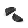 JIASENBAO 5 Pack Black Cabinet Pulls 3" Hole Center Cup