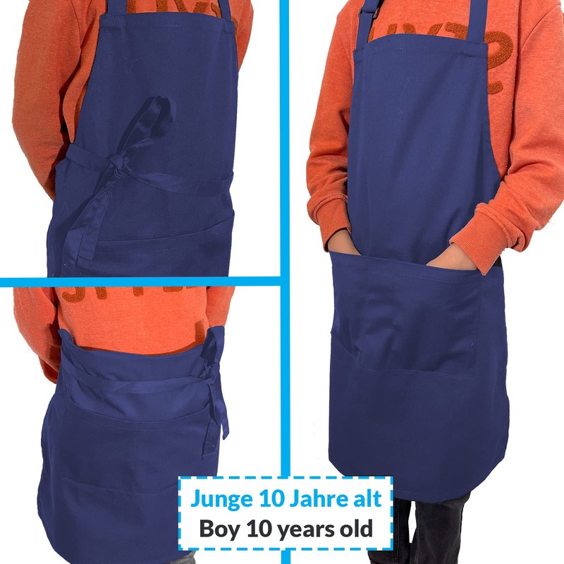 LEFUNDA® Waterproof Apron with 3 Pockets, Adjustable BBQ Apron with