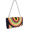 Eye Catch - Whitney Straw Ladies Clutch Shoulder Bag Multicoloured
