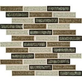 Venetian Cafe 1 In. X 4 In Glass Mesh-Mounted Mosaic Wall Tile-M S International Inc-GLSGGBRK-VC8MM