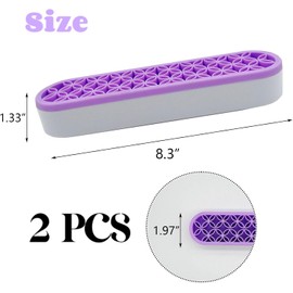 TANG SONG - 2 soportes de silicona para brochas de maquillaje, caja de almacenamiento de cosméticos, organizadores de computadora (morado claro)