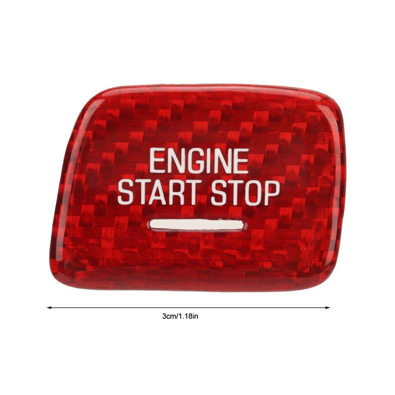 Engine Push to Start Button Cover Carbon Fiber Start Switch