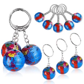PROLOSO 48 llaveros de globo a granel para niños, diseño de planeta y tierra, juguete de 1 pulgada