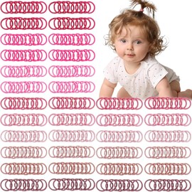 JOYOYO 360 Pcs Baby Hair Ties Elastic Hair Tie for Toddler Girls Small Size Hair Bobbles 2 cm, Pink Color Hair Bands Hair Accessories for Baby Girls