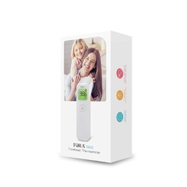 FORA IR42 Medical Grade Non-Contact Forehead Thermometer, Made in Taiwan. Fever Indicator for Baby and Adults. No Contact with LCD Display for Medical Offices, Hospitals
