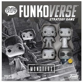 Funkoverse Universal Monsters Strategy Board Game for 2-4 Players - Includes 4 Funko POP! Figures - Chase Limited Edition