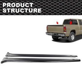 CNNELL Bed Rail Caps Stepside Compatible with Chevy Silverado GMC Sierra 1500 1999 2000 2001 2002 2003 2004 2005 LH & RH