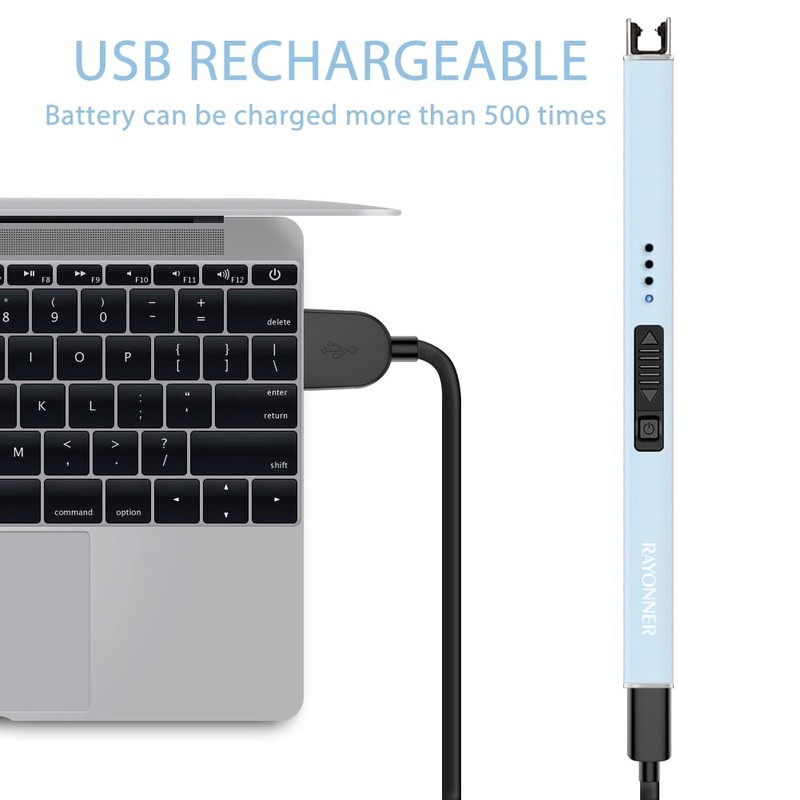 RAYONNER Lighter Electric Lighter Candle Lighter USB Lighter with Safety
