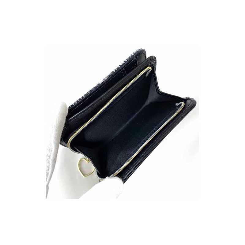 Yamamoto wbc-104 Mary Crown Ribbon Check Round Bifold Wallet, Mini