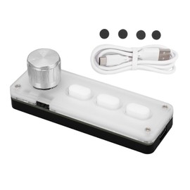 3 Key Keypad Bluetooth Wireless USB Wired Programmable DIY Keyboard Shortcut Key Setting Quiet White Keypad