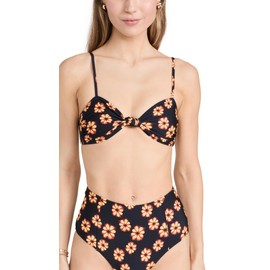 Rhode Women's Anja Top, Black Bombay Bloom, XS