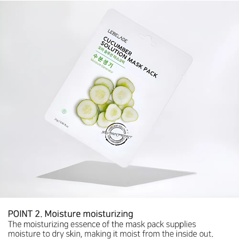 Mascarilla Coreana De Pepino Hidratante Calmante (10pz) Mixta