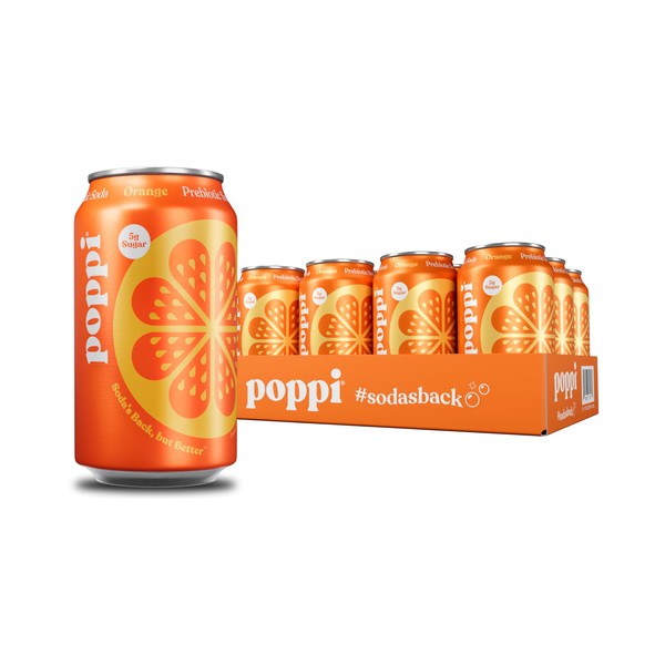 Poppi Sparkling Prebiotic Soda Beverage with Apple Cider Vinegar, Seltzer