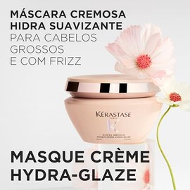 KRASTASE Gloss Absolu Masque Crme Hydra-Glaze, Mascarilla para Cabello Muy Encrespado, Hidrata y Nutre, Con cido Gliclico, cido Hialurnico y Aceite...