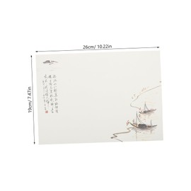 TEHAUX Vintage Style Watercolor Sailing Ship Writing Paper Pack 10 Sets of Blank Letter Paper for Invitations and Stationery Supplies Aesthetic Retro Design for Invitations and Stationery