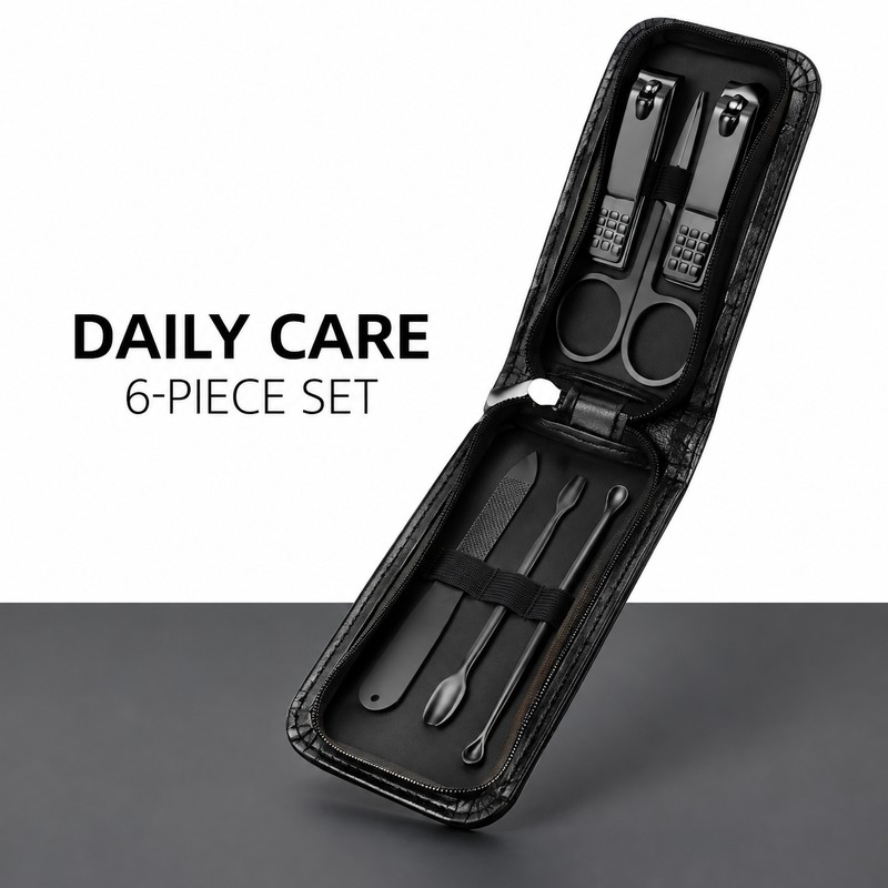 6-Piece Nail Clipper Set – Stainless Steel Manicure & Pedicure
