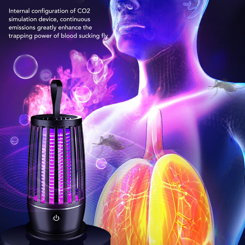 Electric Fly Killing Light PP USB Rechargeable Silent Fly Trap