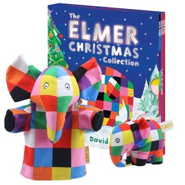 Books and Puppets: Elmer Christmas inc Finger & My First Puppet