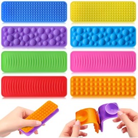 Sensory Fidget Toys Kids Adults: 8 Pack Textured Suction Toys for Autism Kids Calming - Sensory Stickers for Anxiety Relief Items - Fidget Strips for Classroom Desk - Travel Toys Road Trip Activities