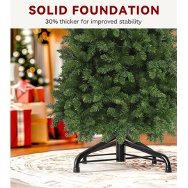 DWVO 6 FT Pre-Lit Slim Pencil Fraser Fir Artificial Christmas Tree with 200 Lights and 700 Branch Tips, Green