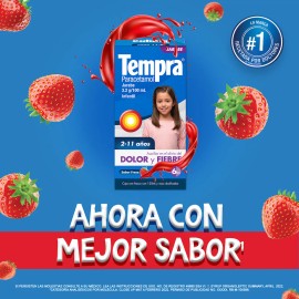 Jarabe Tempra Para El Dolor y Fiebre De Fresa Contenido 120 Ml