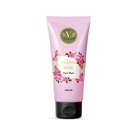 Vanan Pannir Rose Face Wash - Gentle Cleansing with Hyaluronic Acid, Rose and Cucumber - Moisturises and Refreshes the Skin
