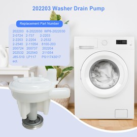 6-2022030 Washer Drain Pump Compatible with Maytag Jenn-Air Whirlpool Washer, Replaces 202203, 202540, 6-2022030, WP6-2022030
