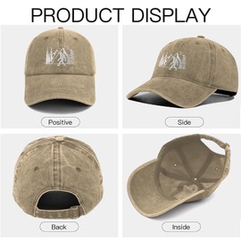 Tomalillin Bigfoot Hats for Men Women, Funny Adjustable Embroidered Big Foot Sasquatch Baseball Cap, Wild Bigfoot Trucker Hat(Khaki)